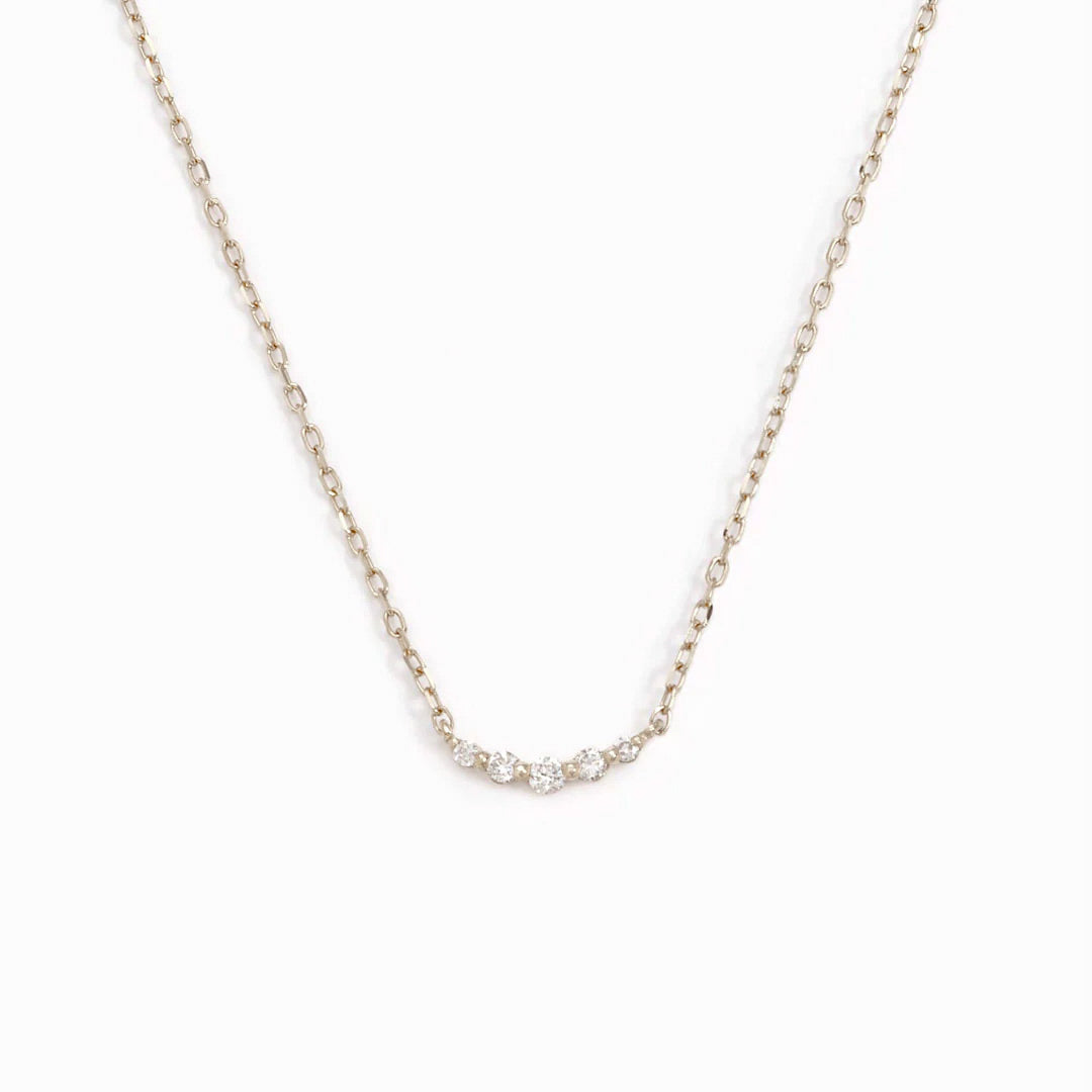 Puro mini diamond necklace in white gold