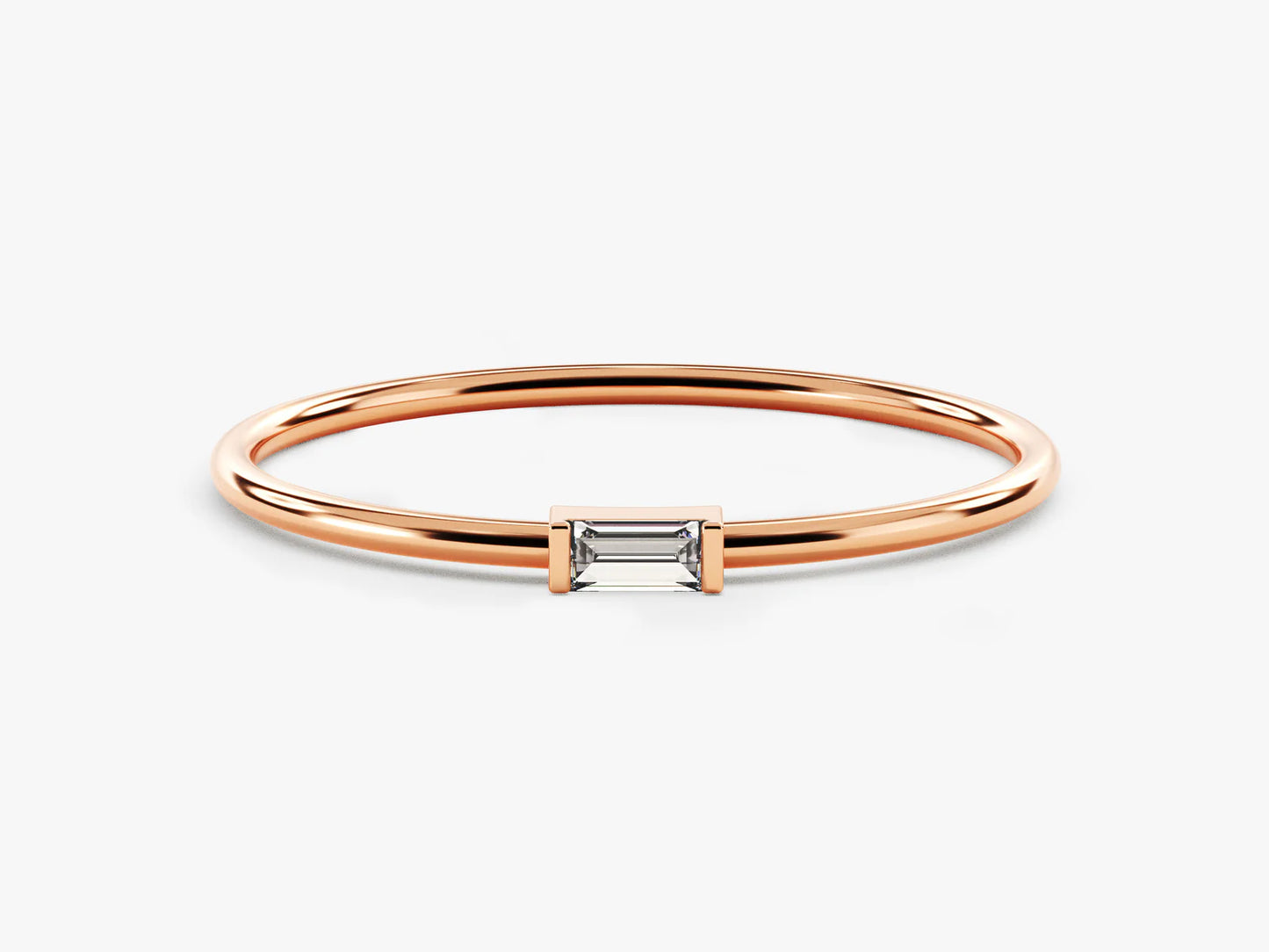 Puro Mini Emerald Cut Diamond Band