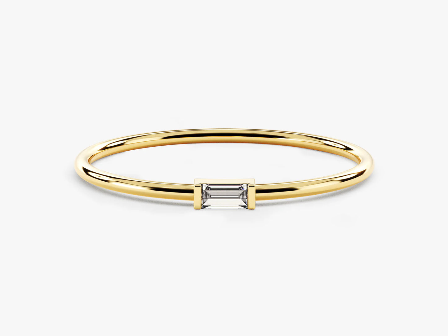 Puro Mini Emerald Cut Diamond Band